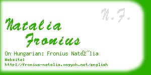 natalia fronius business card